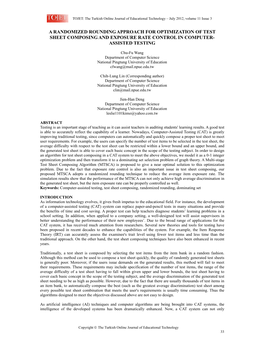 A Randomized Rounding Approach for Optimization of Test Sheet Composing and Exposure Rate Control in Computer- Assisted Testing