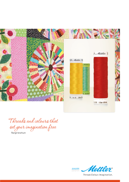 Threads and Colours That Set Your Imagination Free Range Brochure the Possibilities Behind the Products