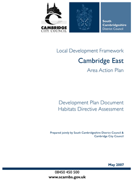 Cambridge East AAP Habitats Directive Assessment