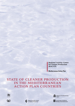 State of Cleaner Production in the Mediterranean Action Plan Countries State in the Mediterranean Action Plan Countries