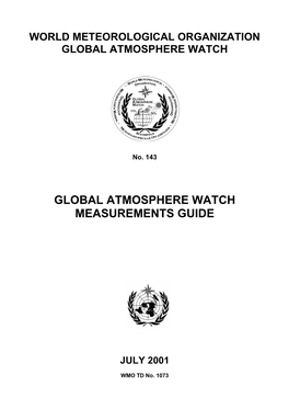 Global Atmosphere Watch Measurements Guide