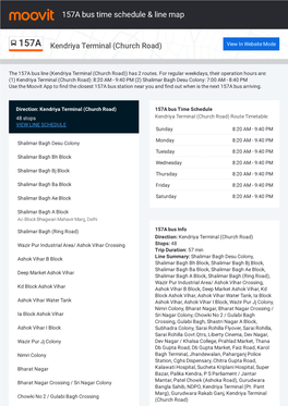 157A Bus Time Schedule & Line Route