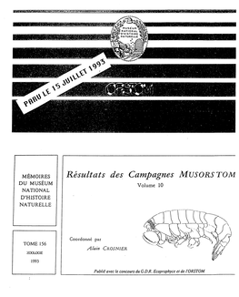 Resultats Des Campagnes MUSORSTOM DU MUSEUM Volume 10 NATIONAL D'histoire NATURELLE