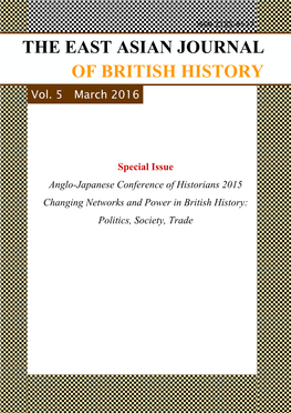 The East Asian Journal of British History