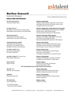 Matthew Hemesath Resume