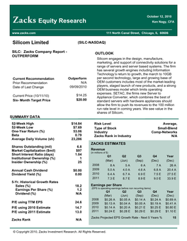 Equity Research Ken Nagy, CFA