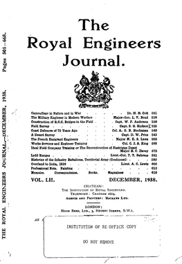 The Royal Engineers a Journal