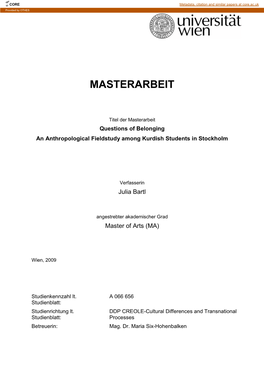 General Context of Kurds in Sweden