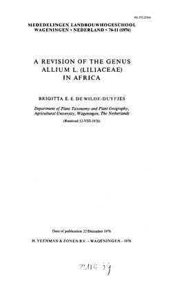 A\Tr':)U ) Mededelingen Landbouwhogeschool Wageningen 76-11 (1976) (Communications Agricultural University) Is Also Published As a Thesis CONTENTS