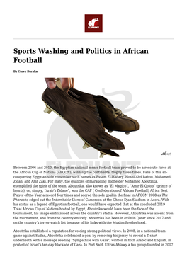 Sports Washing and Politics in African Football,Africa United: the Cup of Nations Returns and Kenya Made It to the Party,Confess