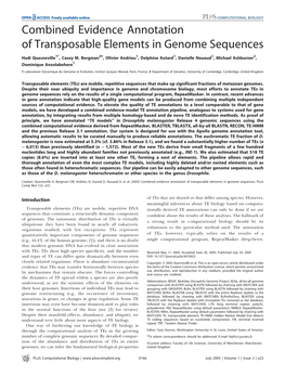 Combined Evidence Annotation of Transposable Elements in Genome Sequences