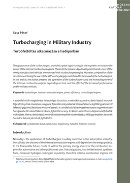 Turbocharging in Military Industry