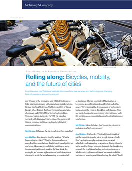 Rolling Along: Bicycles, Mobility, and the Future of Cities