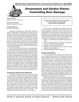 Ornamental and Garden Plants: Controlling Deer Damage