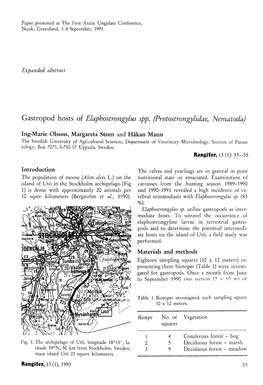 Gastropod Hosts of Elaphostrongylus Spp. (Protostrongylidae, Nematoda)