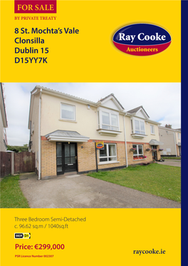 8 St. Mochta's Vale Clonsilla Dublin 15 D15YY7K for SALE