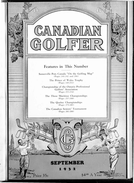 Canadian Golfer, September, 1932