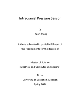 Intracranial Pressure Sensor