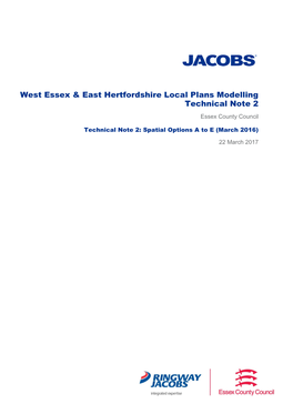West Essex & East Hertfordshire Local Plans Modelling Technical Note 2
