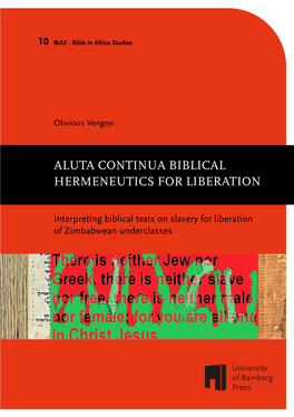 Aluta Continua Biblical Hermeneutics for Liberation