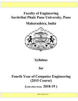 Faculty of Engineering Savitribai Phule Pune University, Pune Maharashtra, India