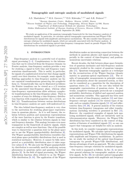 Tomographic and Entropic Analysis of Modulated Signals