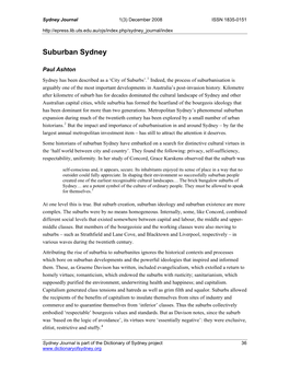 Suburban Sydney