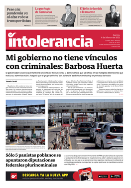 Barbosa Huerta El Gobernador Sostuvo Que Mantiene Un Combate Frontal Contra La Delincuencia, Que Se Refleja En Las Múltiples Detenciones Que Realiza Su Administración