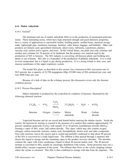 AP-42, CH 6.14: Maleic Anhydride