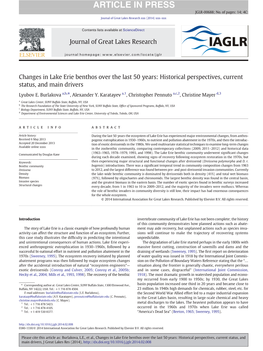 Changes in Lake Erie Benthos Over the Last 50Years