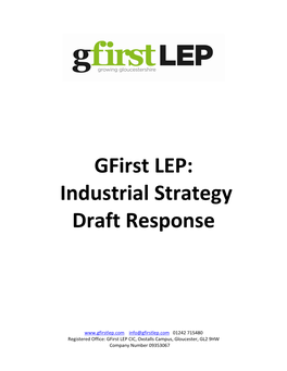 Gfirst LEP: Industrial Strategy Draft Response