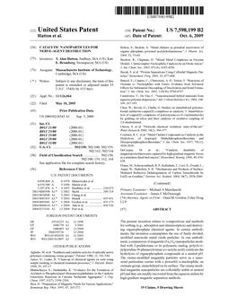 (12) United States Patent (10) Patent No.: US 7,598,199 B2 Hatton Et Al