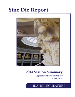2014 Sine Die Report Page 3 2014 Committee Chairs Senate