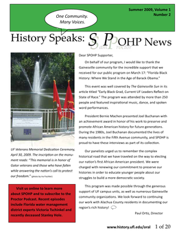 Historyspeakssummer09 ( .Pdf )