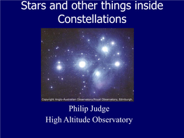 Stars and Other Things Inside Constellations