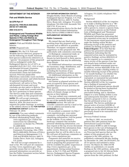 Federal Register/Vol. 75, No. 2/Tuesday, January 5, 2010