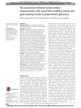 The Association Between Ocular Surface Measurements with Visual Field Reliability Indices and Gaze Tracking Results in Preperime