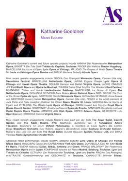 Katharine Goeldner Mezzo Soprano