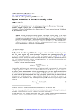 Signals Embedded in the Radial Velocity Noise\*