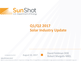 Q1/Q2 2017 Solar Industry Update