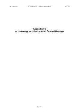 Appendix 3C Archaeology, Architecture and Cultural Heritage
