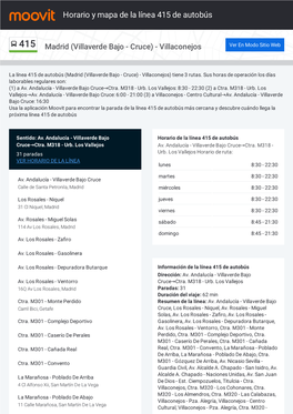 Ver PDF: Horario De 415, Paradas Y Mapa