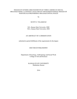 Images of Gender Arrangements of Three American Social Organizations: a Content Analysis of Top Ranked Google Images of Individuals Preforming Organizational Roles