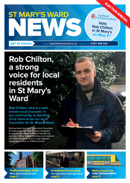 Rob Chilton, a Strong Voice for Local Residents in St Mary's Ward