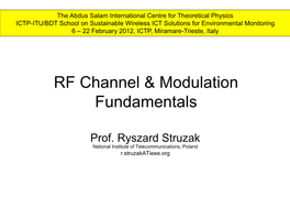 RF Channel & Modulation Fundamentals