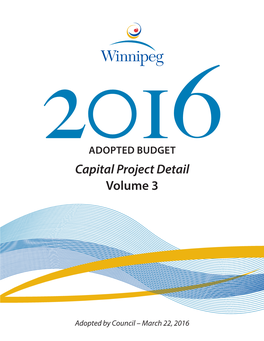 ADOPTED BUDGET Capital Project Detail Volume 3