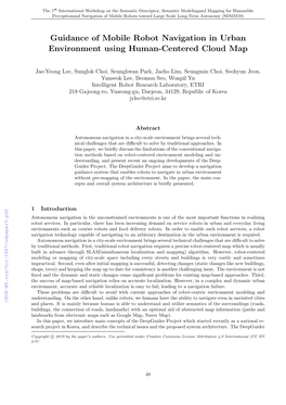 Guidance of Mobile Robot Navigation in Urban Environment Using Human-Centered Cloud Map