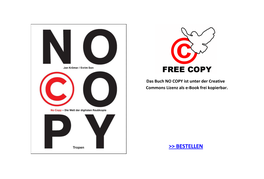 NO COPY Ist Unter Der Creative Commons Lizenz Als E‐Book Frei Kopierbar