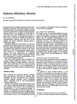 Immune Deficiency Diseases