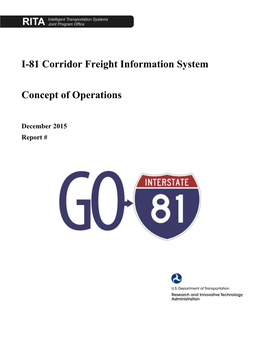 I-81 Corridor Freight Information System Concept of Operations